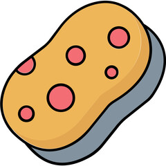 Cleaning sponge Vector Icon

