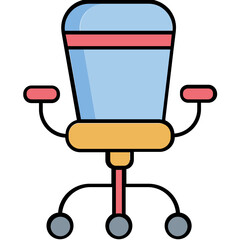 Desk chair Vector Icon

