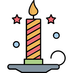Candle Vector Icon

