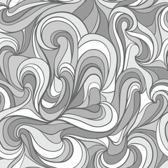Seamless pattern with hand drawn doodle weave waves. Repeating abstract modern colorful background. Vector illustration.