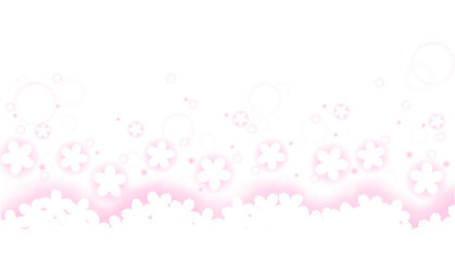 ピンクのかわいい桜柄キラキラハーフトーン素材　16：9