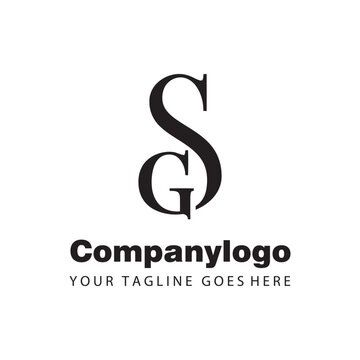 simple black letter sg for logo company design