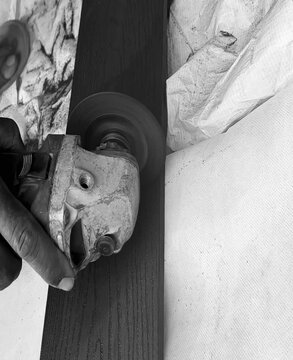 Wood Cutting using blade machine