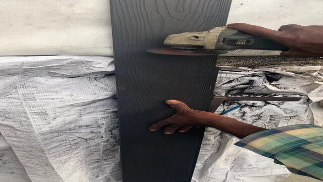 Wood Cutting using blade machine