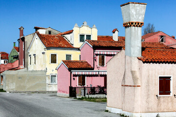 Pellestrina, Venezia. Tipiche case lagunari.