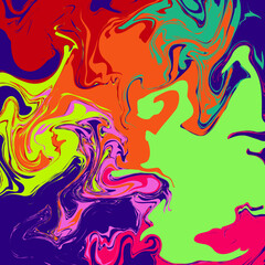 Bright colored background mixed paints for postcard, poster or postcard design