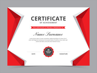Fototapeta premium Modern Certificate Template Vector Design