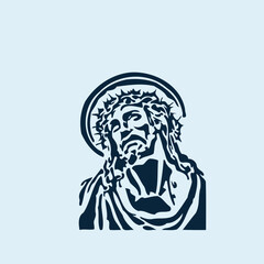 THESE HIGH QUALITY JESUS VECTOR FOR USING VARIOUS TYPES OF DESIGN WORKS LIKE T-SHIRT, LOGO, TATTOO AND HOME WALL DESIGN