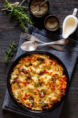 tasty Chicken Mushroom Rice Casserole, top view