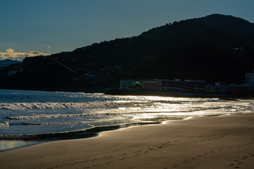 Winter ocean view in Yugawara, Japan