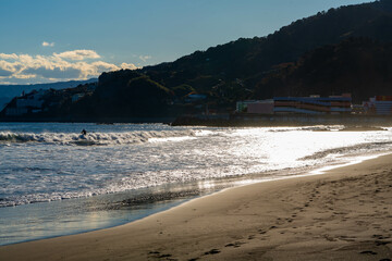 Winter ocean view in Yugawara, Japan