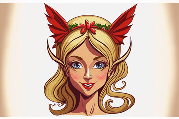 Cartoon fairy, mythical fantastic spirit. Legendary creature of folklore. Generative AI.