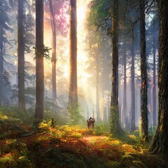 Obraz premium 3d illustration of forest