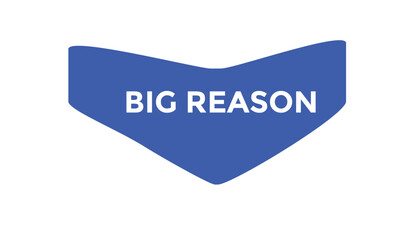 Big reason button web banner templates. Vector Illustration

