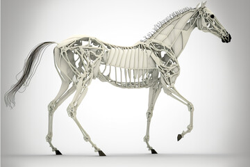 Horse creative drawing. Generative AI.