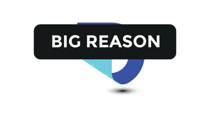 Big reason button web banner templates. Vector Illustration
