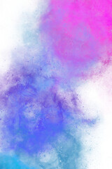 Abstract Brush Gradient Nebula Cloud Galaxy Corner Frame Border PNG