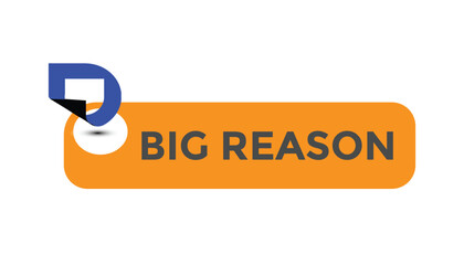 Big reason button web banner templates. Vector Illustration
