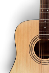 Obraz premium Closeup of an Acoustic Guitar