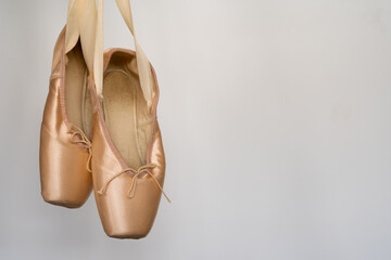 ballet slippers white background © JOSEANTONA