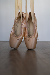 ballet slippers white background © JOSEANTONA