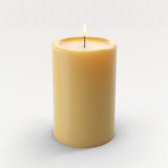 Fototapeta na wymiar Kerze auf weißem Hintergrund isoliert (erstellt durch KI-Tool)