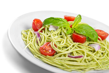 Tasty Italian pasta with tomato sauce