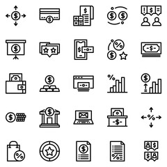business and marketing Set icons .