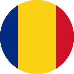 Fototapeta premium Romania flag round shape 2023020417