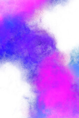Abstract Brush Gradient Nebula Cloud Galaxy Corner Frame Border PNG
