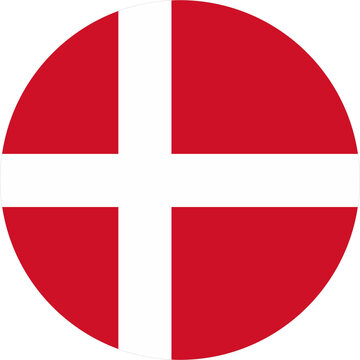 Denmark  flag round shape 2023020422