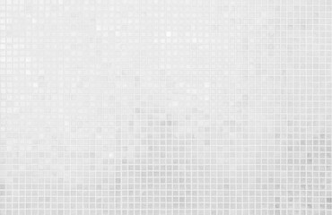 White tile checkered background bathroom floor texture. Ceramic wall and floor tiles mosaic background in bathroom.	