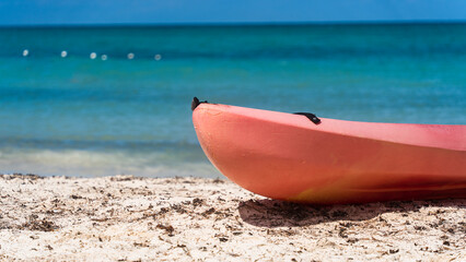 Kayak on a beautiful Caribbean beach