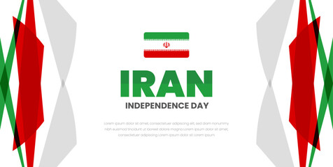 Happy Iran Independence Day Background. Islamic Republic Day 11 February Celebration Vector Design Illustration. Template for Poster, Banner, Advertising, Greeting Card, banner, Print Design Element.