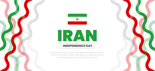 Happy Iran Independence Day Background. Islamic Republic Day 11 February Celebration Vector Design Illustration. Template for Poster, Banner, Advertising, Greeting Card, banner, Print Design Element.