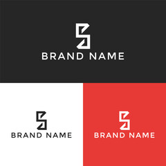 Initial S letter logo template for clothing brand business