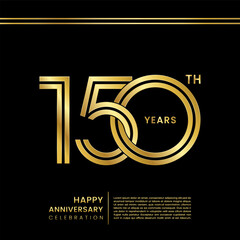 150th anniversary celebration logo design concept. Logo Vector Template