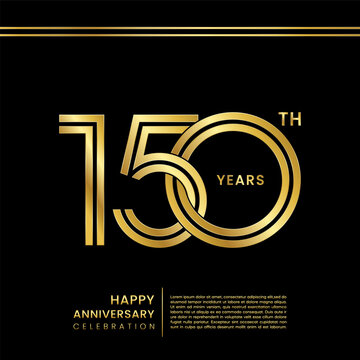 150th anniversary celebration logo design concept. Logo Vector Template
