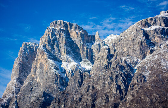 early morning of a spring day in the Venetian Dolomites