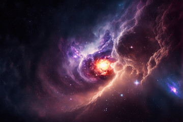 Galaxy background image, Ai generated