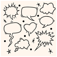 set pidato balon doodle © Pukskup
