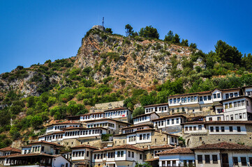 Obraz premium Traditional houses in Berat, Albania