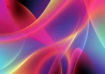 Abstract background with waves. Generative AI