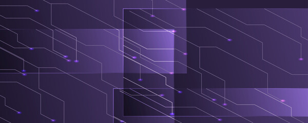 Square rectangle picture frame with light effect neon color motion graphic on isolated purple background.