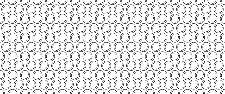outline bubble wrap seamless pattern