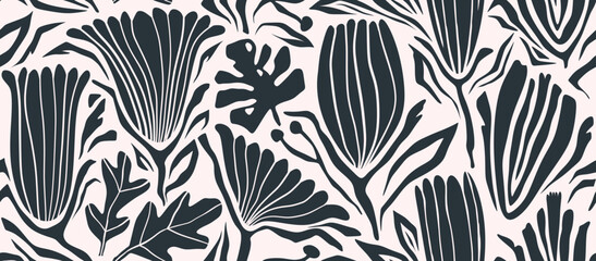 leaf pattern, leaves pattern, flower pattern, abstract pattern. vector illustration