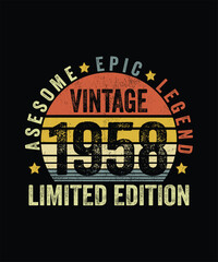 Fototapeta na wymiar Awesome Epic Legend Vintage 1943 Limited Edition 80 Year