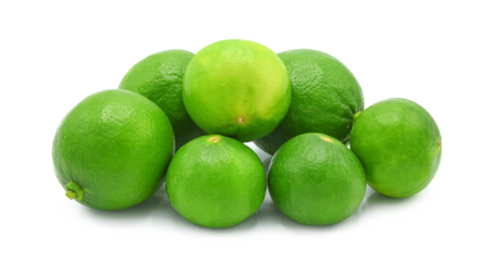 Whole lime isolated on transparent background. PNG