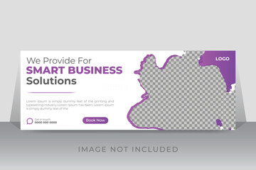 Professional business timeline cover page and web ad banner template design.