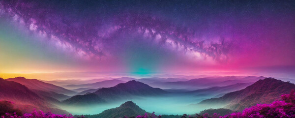 sunrise over the mountains